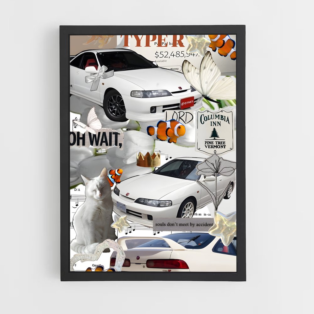 Poster Fleurs et Vitesse – affiche Honda (vue 2)